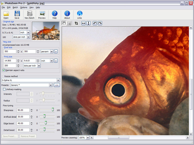 PhotoZoom Pro 2 Screenshot